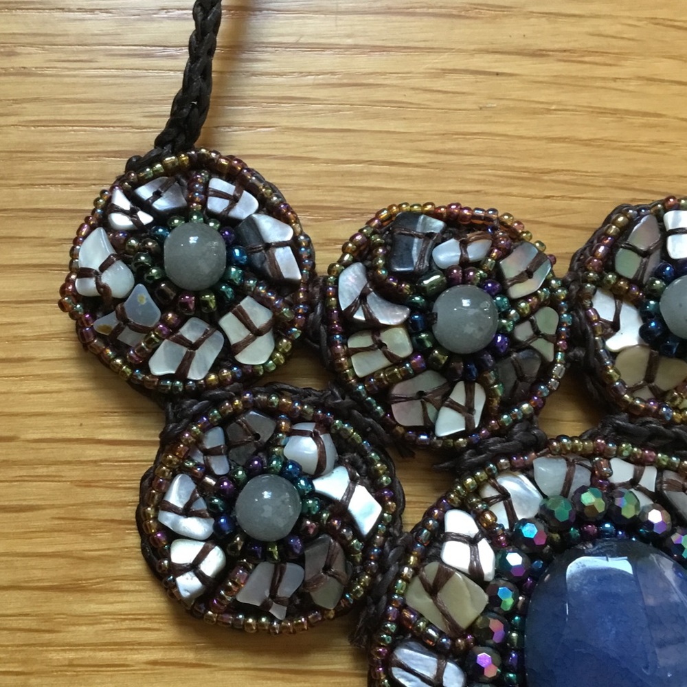 Stone Beaded Statement Necklace - image 8